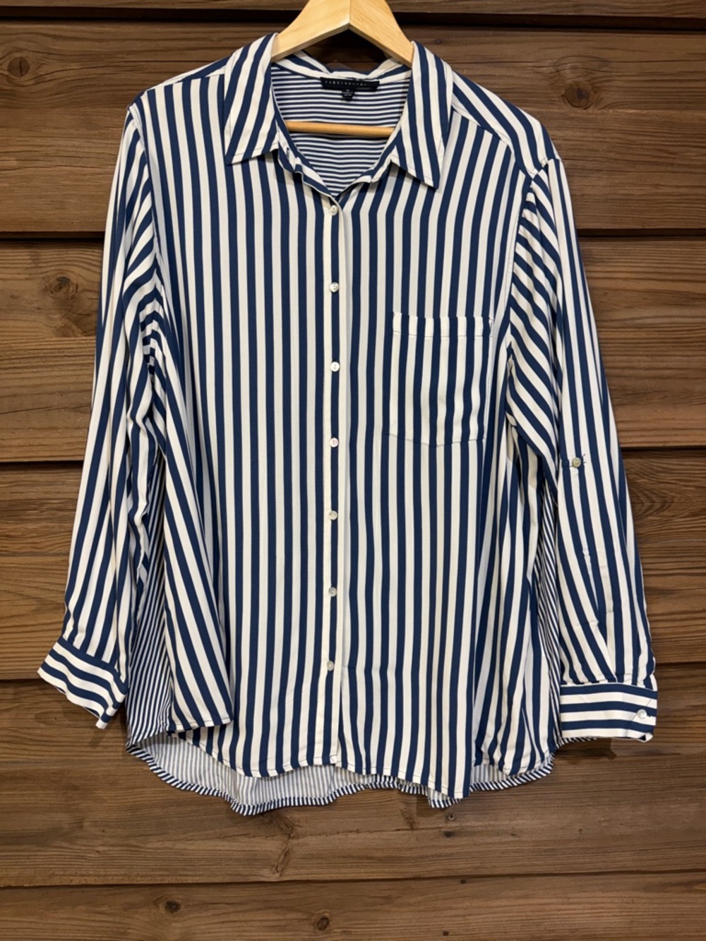Jane & Delancey Striped Button-Up Shirt